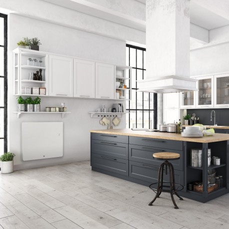 Radiateur électrique fonte 1250W EQUATEUR 4 Horizontal Gris - THERMOR  427245