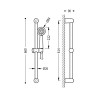 Barre de douche complète Chromée ECO - TRES 143836