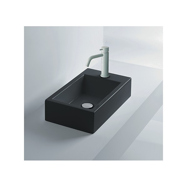 Robinet noir mat eau froide pour lave mains pas cher – Vente