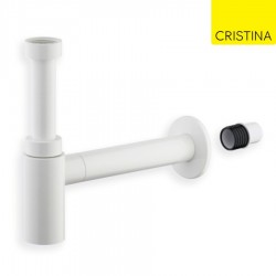 Siphon droit Blanc pour lavabo ABS - CRISTINA ONDYNA AC79006