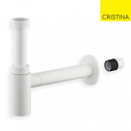 Siphon droit Blanc pour lavabo ABS - CRISTINA ONDYNA AC79006