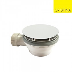 Bonde de douche couvercle extra plat WHITE MAT - CRISTINA ONDYNA AD45524