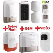 Pack Alarme Radio TYXAL Plus + sirène + Pack Tydom Vidéo IP/GSM 2.0 - Delta Dore - 6410176 + 6410173