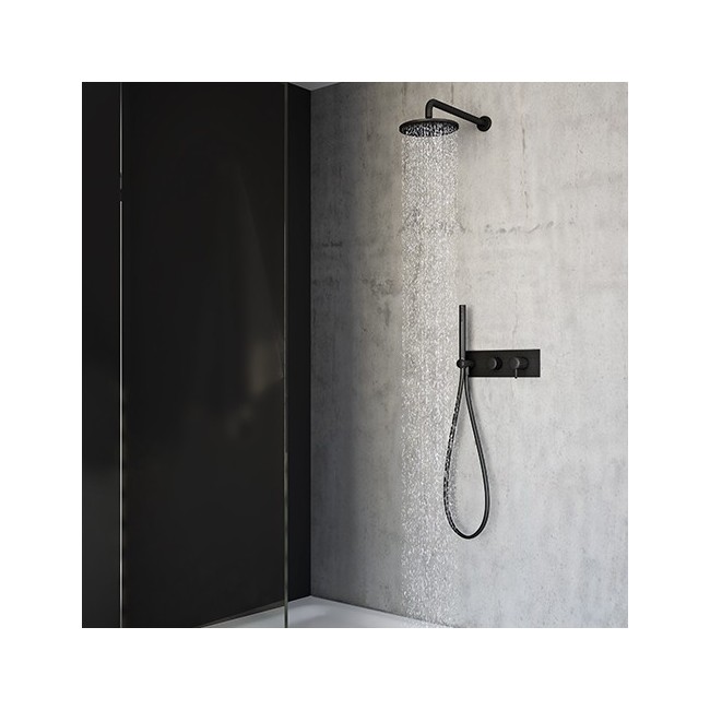 Pack douche murale avec mitigeur encastré TRIVERDE BLACKMAT - CRISTINA ONDYNA XTV60813