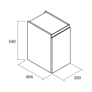 Coquette suspendue porte droite White Cotton - MAM - SALGAR - 83870