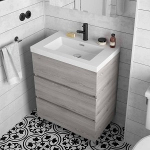 Plan vasque TOSCANA 705 charge minérale blanc - SALGAR 20749