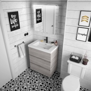 Plan vasque TOSCANA 705 charge minérale blanc - SALGAR 20749