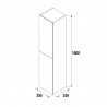 Colonne suspendue ALLIANCE Blanc Brillant 350x1600 - SALGAR 22828