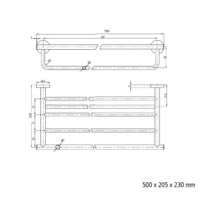PORTE SERVIETTE BARRE RHIN/HOT - SALGAR 14694