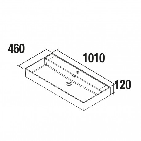 Plan vasque VENETO 1010 en porcelaine blanche - SALGAR 23397