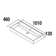 Plan vasque VENETO 1010 en porcelaine blanche - SALGAR 23397