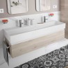 Plan vasque VENETO 1210 en porcelaine blanche - SALGAR 23399