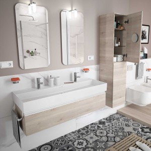 Plan vasque VENETO 1210 en porcelaine blanche - SALGAR 23399