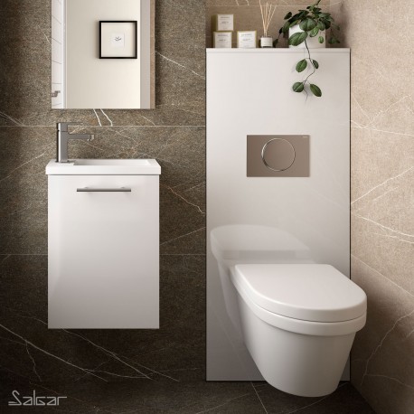 Habillage Bâti-Support pour WC suspendu Blanc Brillant NOJA - SALGAR 87798