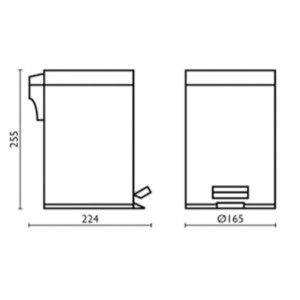 Poubelle 3L Chromé Grand Hotel - CRISTINA ONDYNA GH91551