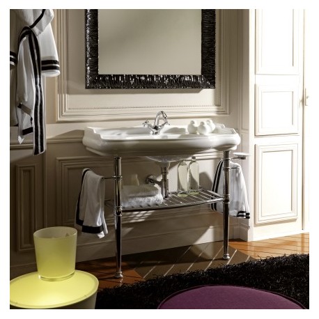 Lavabo en céramique Retro Luxe PARIGI 100cm BLANC BRILLANT  - CRISTINA ONDYNA WPG10509