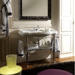 Lavabo en céramique Retro Luxe PARIGI 100cm BLANC BRILLANT  - CRISTINA ONDYNA WPG10509