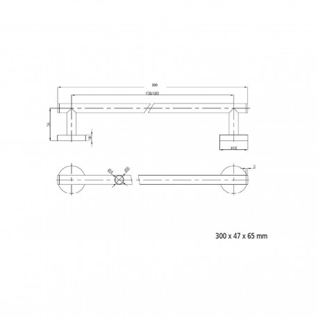 Barre porte-serviettes RHIN HOTEL chromée - SALGAR 14691