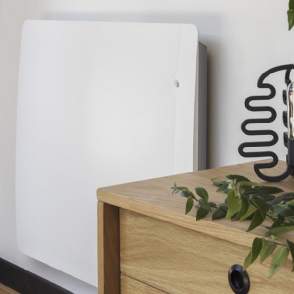 Radiateur électrique Noirot Indigo - Inertie Céramique - Chaleur Douce & Permanente - Fabriqué En France - 2000W (Blanc Satiné)