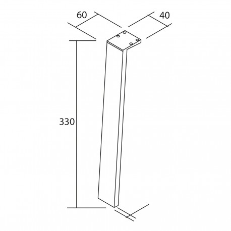 Jeu 2 pieds KLIM ANODISÉ Hauteur 330 mm - SALGAR 84134