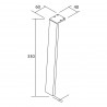 Jeu 2 pieds KLIM ANODISÉ Hauteur 330 mm - SALGAR 84134