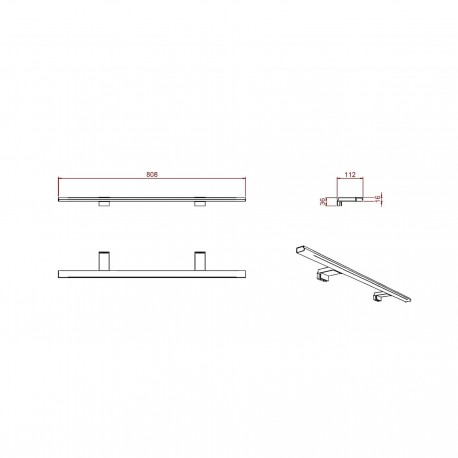 Applique PANDORA 808 lumière LED pour Miroir SALGAR 23536