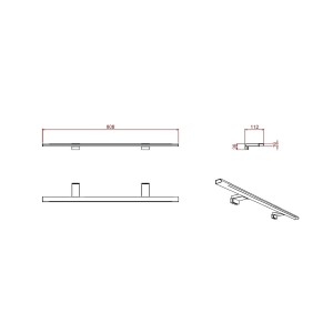 Applique PANDORA 808 lumière LED pour Miroir SALGAR 23536