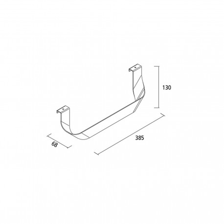 Porte-serviette double JAZZ Blanc brillant - SALGAR 23028