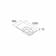 Vasque SOFIA 1005 gauche pour meuble de salle de bain - SALGAR 18689