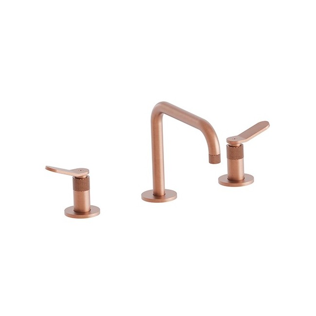 Mélangeur lavabo 3 trous Or Rose Brossé EAST SIDE - CRISTINA ONDYNA ES20434P