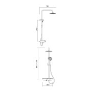 Kit de douche à mitigeur thermostatique CALGARY  - SALGAR 26765