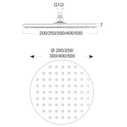 Pomme de douche ronde Blackmat - CRISTINA ONDYNA SD31313