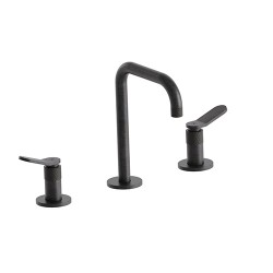 Mélangeur lavabo 3 trous Chromé Noir Brossé EAST SIDE - CRISTINA ONDYNA ES20575