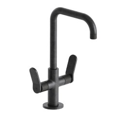 Mélangeur lavabo monotrou Chromé Noir Brossé EAST SIDE - CRISTINA ONDYNA ES22675