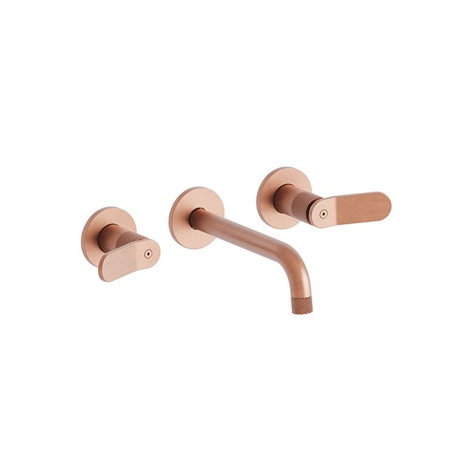 Mélangeur lavabo 3 trous Or Rose Brossé EAST SIDE - CRISTINA ONDYNA ES24234P