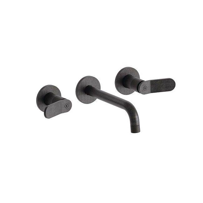 Mélangeur lavabo 3 trous Chromé Noir Brossé EAST SIDE - CRISTINA ONDYNA ES24275