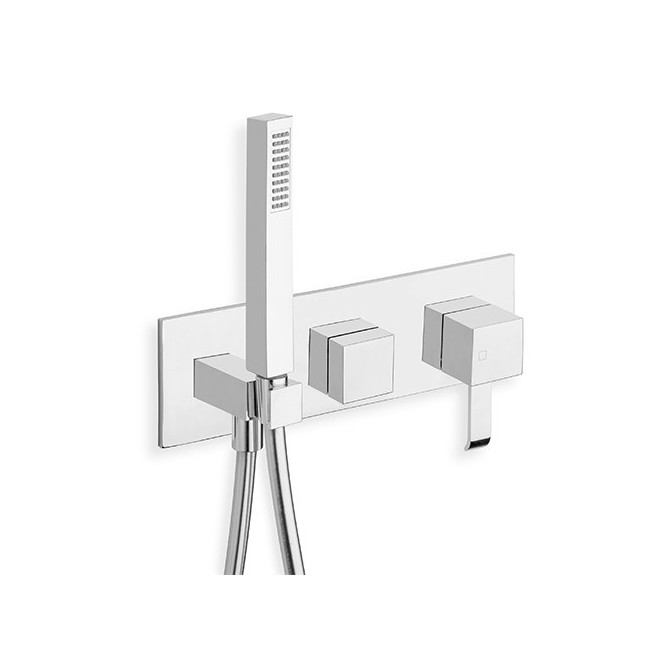 Façade externe mural bain/douche Chromé QUADRI S - CRISTINA ONDYNA QM60351