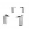 Ensemble de 4 pieds 100 mm CHROME - SALGAR 83819