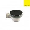 Bonde de douche hauteur 60 mm couvercle extra plat BLACK MAT - CRISTINA ONDYNA AD45513