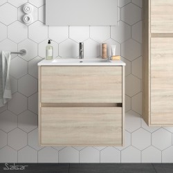 Meuble suspendu et vasque NOJA 700 Chêne Calédonie - SALGAR 85039