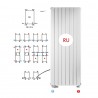 Radiateur chauffage central CHORUS Vertical simple 661W - FINIMETAL 4SV10200