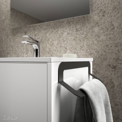 Porte serviette MINIMAL NOIR - SALGAR 86182