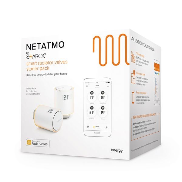 Pack 3 Têtes Thermostatiques Connectées et Intelligentes NETATMO - Enki