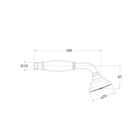 Douchette rétro Or Rose Brossé CHAMBORD - CRISTINA ONDYNA PD10634P