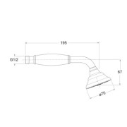 Douchette rétro Or Rose Brossé CHAMBORD - CRISTINA ONDYNA PD10634P