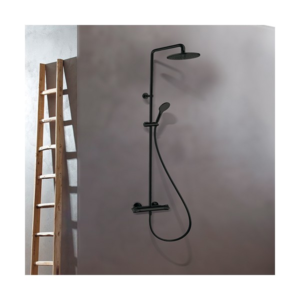 Colonne de Douche Thermostatique - HOMELODY - Noire - Grande douche  supérieure - Douchette 3 jets - Cdiscount Bricolage