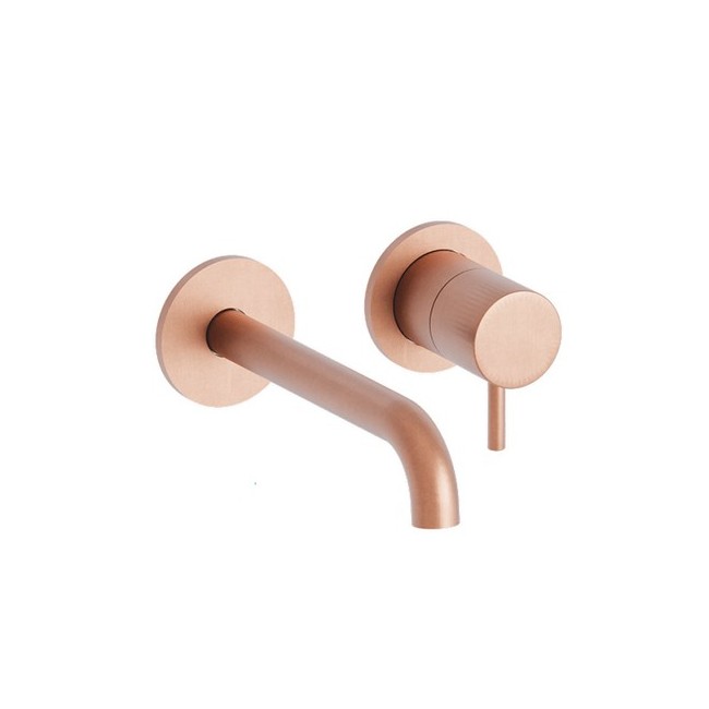 Mitigeur lavabo mural Or rose brossé 2 trous TRIVERDE - CRISTINA ONDYNA TV25734P