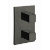 Façade thermostatique murale 2 sorties BLACKMAT QUADRI - CRISTINA ONDYNA XQ85213