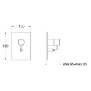Façade de douche mitigeur Or rose 2 sorties TRIVERDE - Cristina Ondyna TV68946P