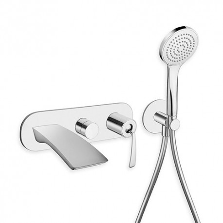 Façade externe bain douche mural 2 sorties chromé BOLLICINE  - CRISTINA ONDYNA BO10251 Façade externe bain douche mural 2 sortie